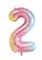 Rainbow Gradient Colorful Number Balloon Foil Balloon F07M1-77-2